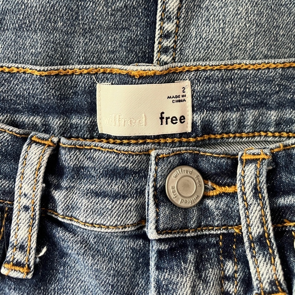 ARITZIA Wilfred Free Tanit Denim Mini Skirt Size 2 - Picture 8 of 9